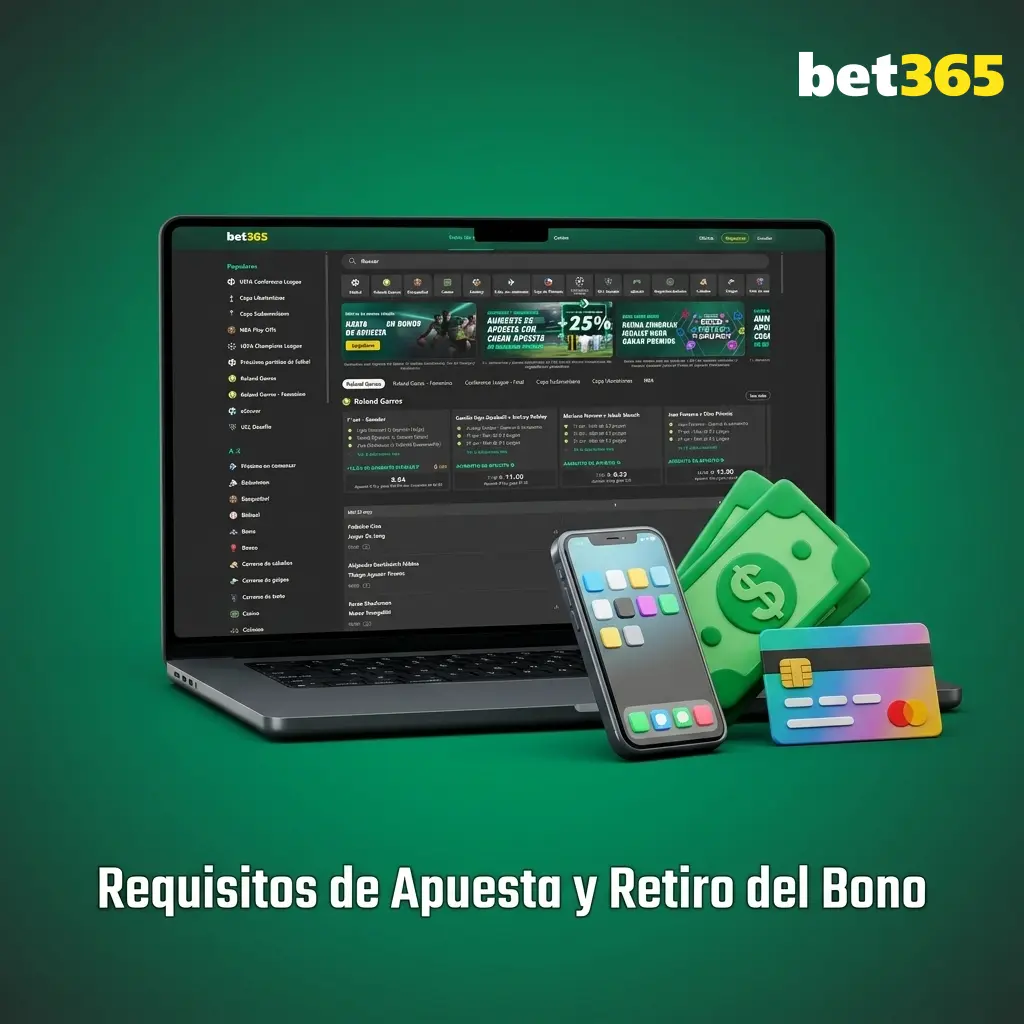 Requisitos de apuesta y retiro del bono de bienvenida Bet365: condiciones, plazos y métodos de pago en Chile