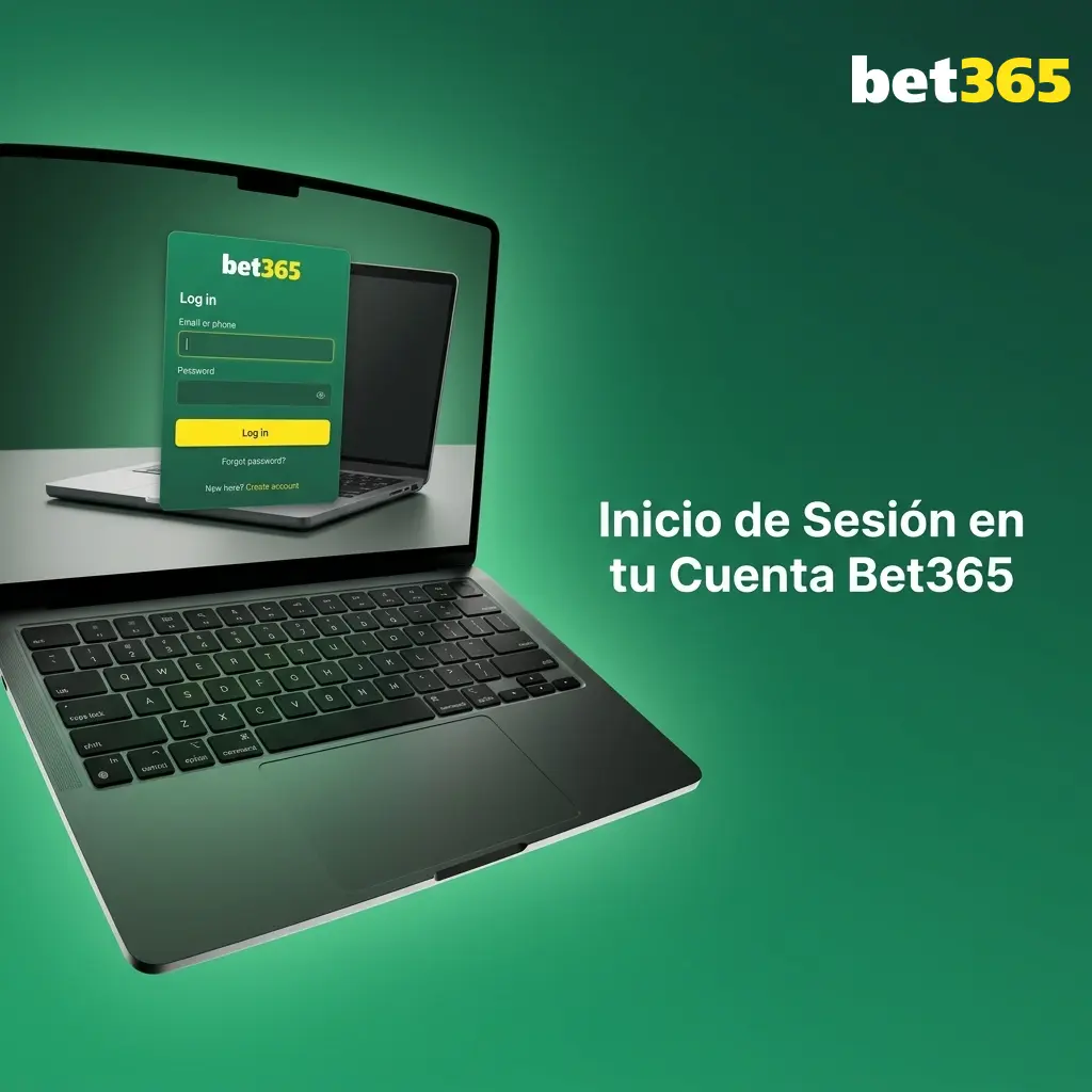 Pantalla de inicio de sesión en Bet365 con campos para correo electrónico y contraseña para acceder a tu cuenta