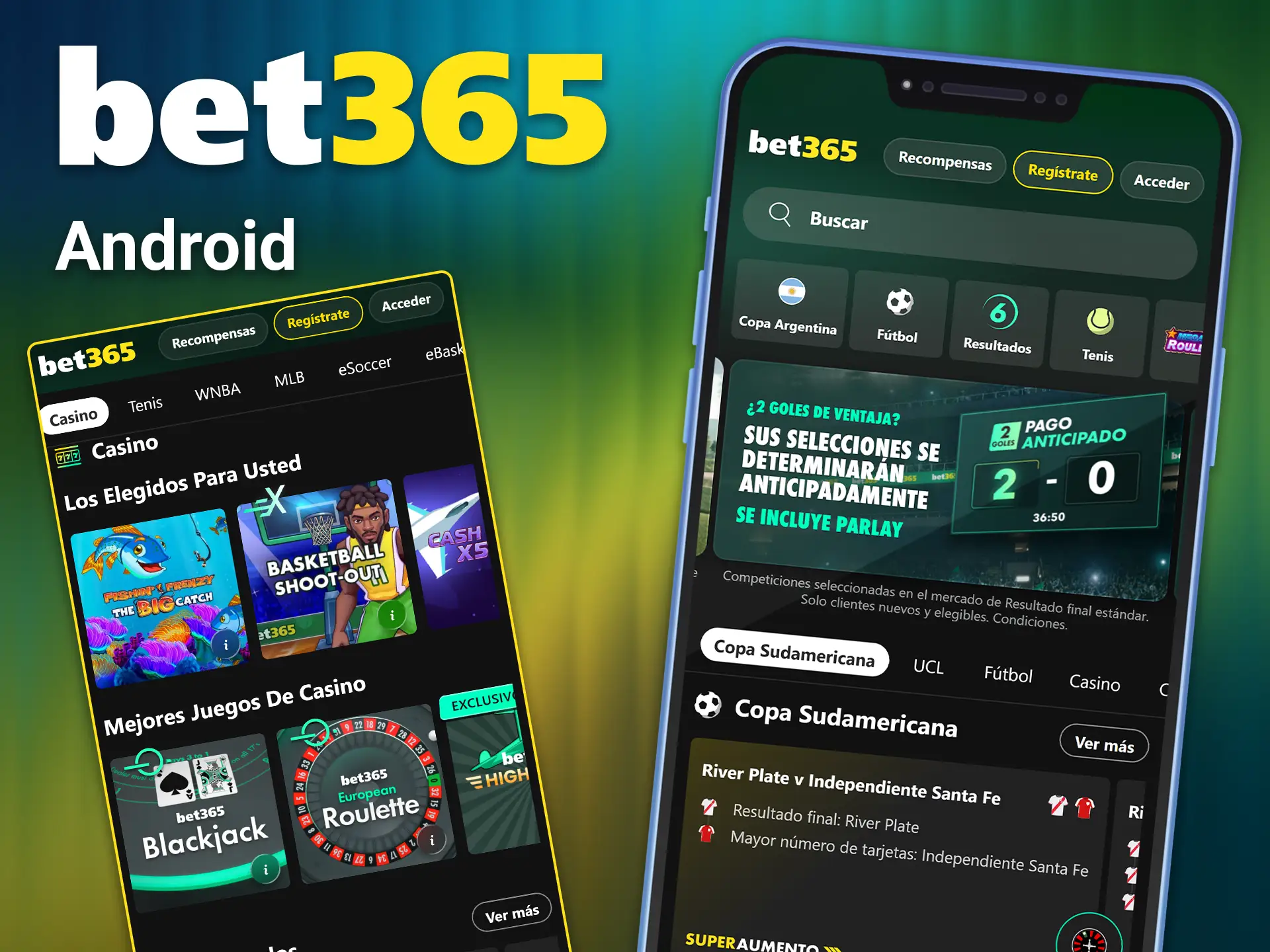 Descarga la aplicación oficial de Bet365 para Android.