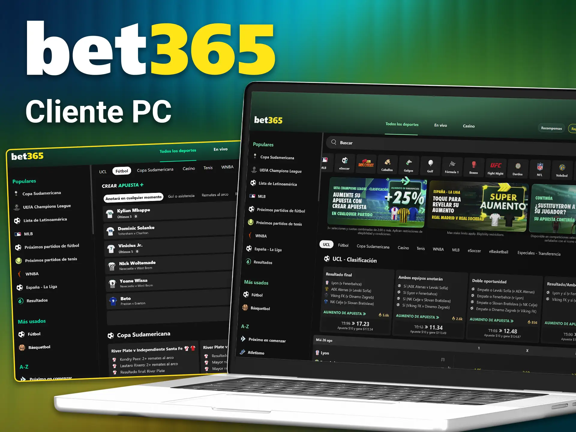 Instala la aplicación para PC de Bet365 para Windows y macOS.